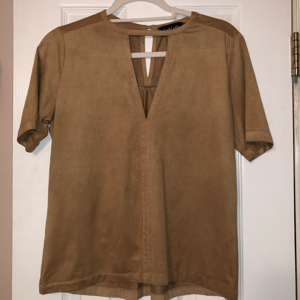 suede top